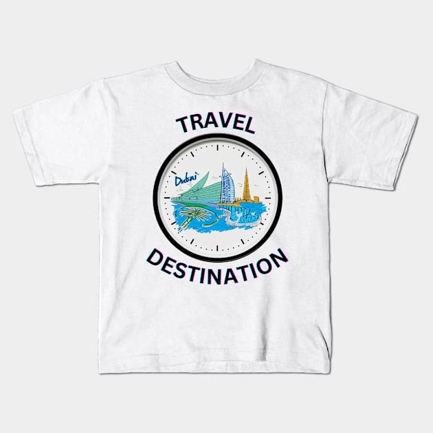 Travel to Dubai Kids T-Shirt by Voxen X